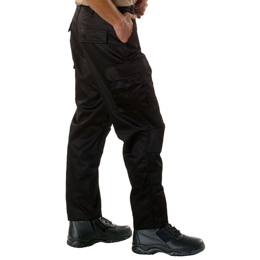 NWT Rothco 7971 Black BDU Tactical Cargo Small Short Adjustable Waist 27-31